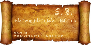 Sövegjártó Nóra névjegykártya